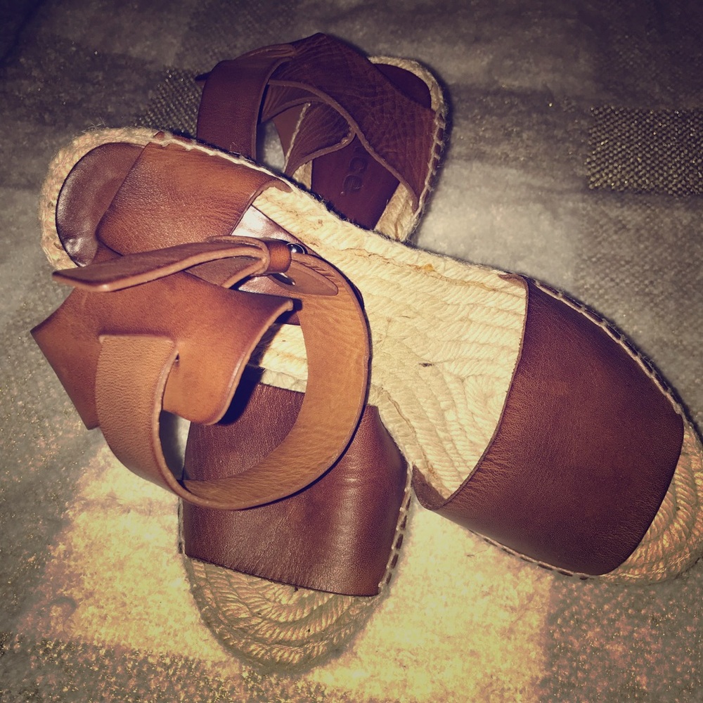 Vince Simona Espadrilles, leather wedge sandals